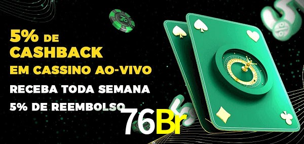 Promoções do cassino ao Vivo 76Br